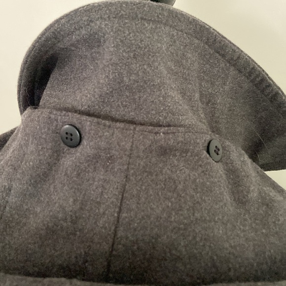 Gray Metaphor Hooded Women's Peacoat - Picture 4 of 10